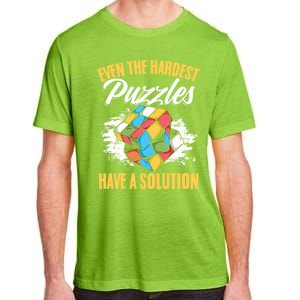 Hardest Puzzles Speed Cubing Math Cuber Puzzle Cube Great Gift Adult ChromaSoft Performance T-Shirt