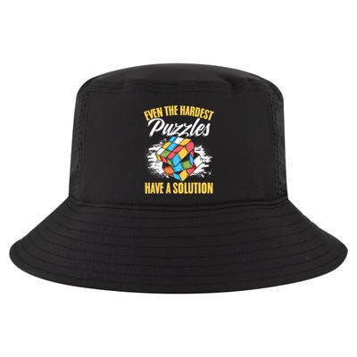 Hardest Puzzles Speed Cubing Math Cuber Puzzle Cube Great Gift Cool Comfort Performance Bucket Hat