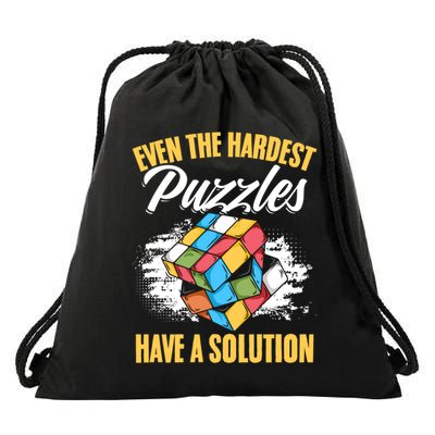 Hardest Puzzles Speed Cubing Math Cuber Puzzle Cube Great Gift Drawstring Bag