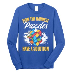 Hardest Puzzles Speed Cubing Math Cuber Puzzle Cube Great Gift Long Sleeve Shirt