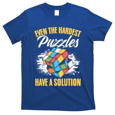 Hardest Puzzles Speed Cubing Math Cuber Puzzle Cube Great Gift T-Shirt