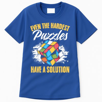 Hardest Puzzles Speed Cubing Math Cuber Puzzle Cube Great Gift Tall T-Shirt