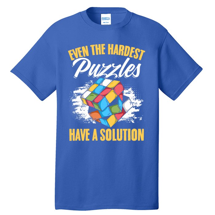 Hardest Puzzles Speed Cubing Math Cuber Puzzle Cube Great Gift Tall T-Shirt