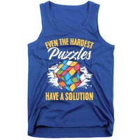 Hardest Puzzles Speed Cubing Math Cuber Puzzle Cube Great Gift Tank Top