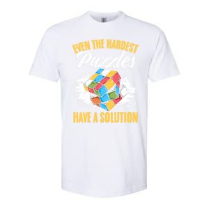 Hardest Puzzles Speed Cubing Math Cuber Puzzle Cube Great Gift Softstyle CVC T-Shirt