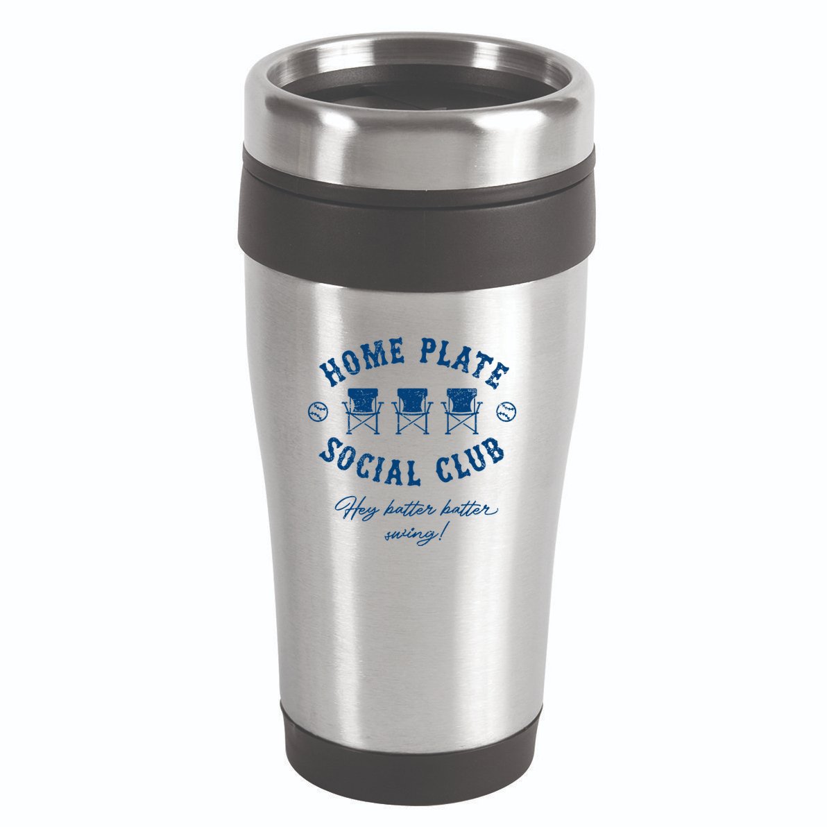 Home Plate Social Club Hey Batter Batter Swing Baseball 16oz Travel Tumbler