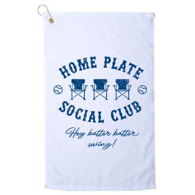 Home Plate Social Club Hey Batter Batter Swing Baseball Golf Towel