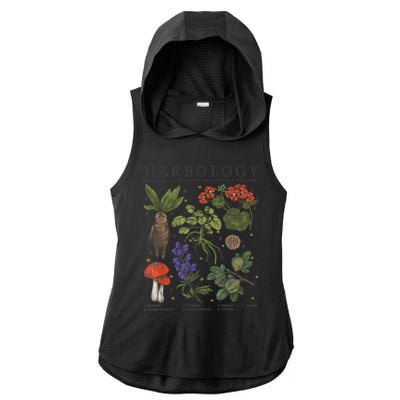 Herbology Plants Short Sleeve Ladies PosiCharge Tri-Blend Wicking Draft Hoodie Tank