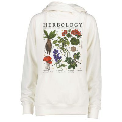 Herbology Plants Short Sleeve Womens Funnel Neck Pullover Hood