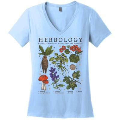 Herbology Plants Short Sleeve Women's V-Neck T-Shirt