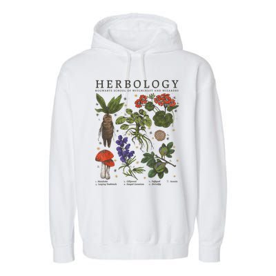 Herbology Plants Short Sleeve Garment-Dyed Fleece Hoodie