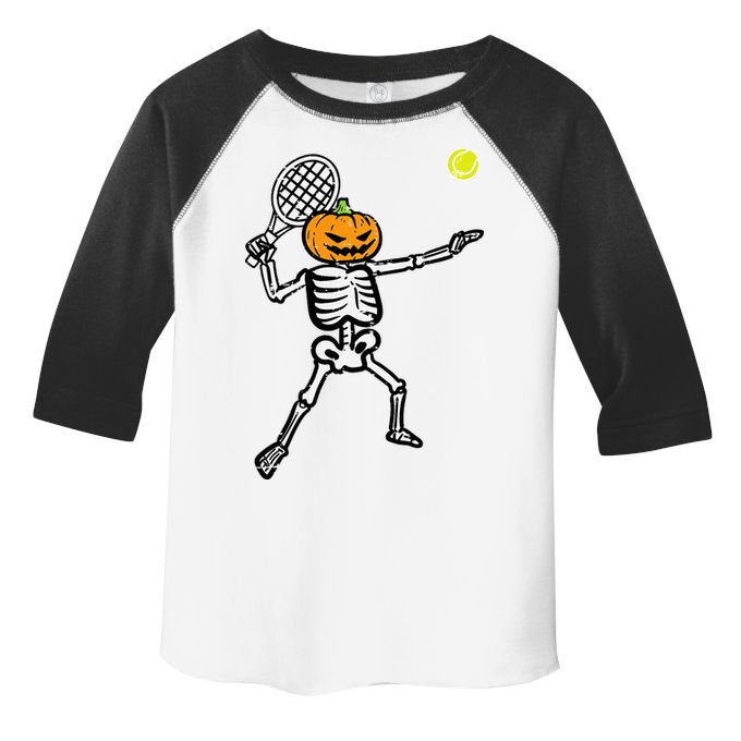 Halloween Pumpkin Skeleton Tennis Costume Toddler Fine Jersey T-Shirt