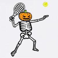 Halloween Pumpkin Skeleton Tennis Costume Toddler Fine Jersey T-Shirt