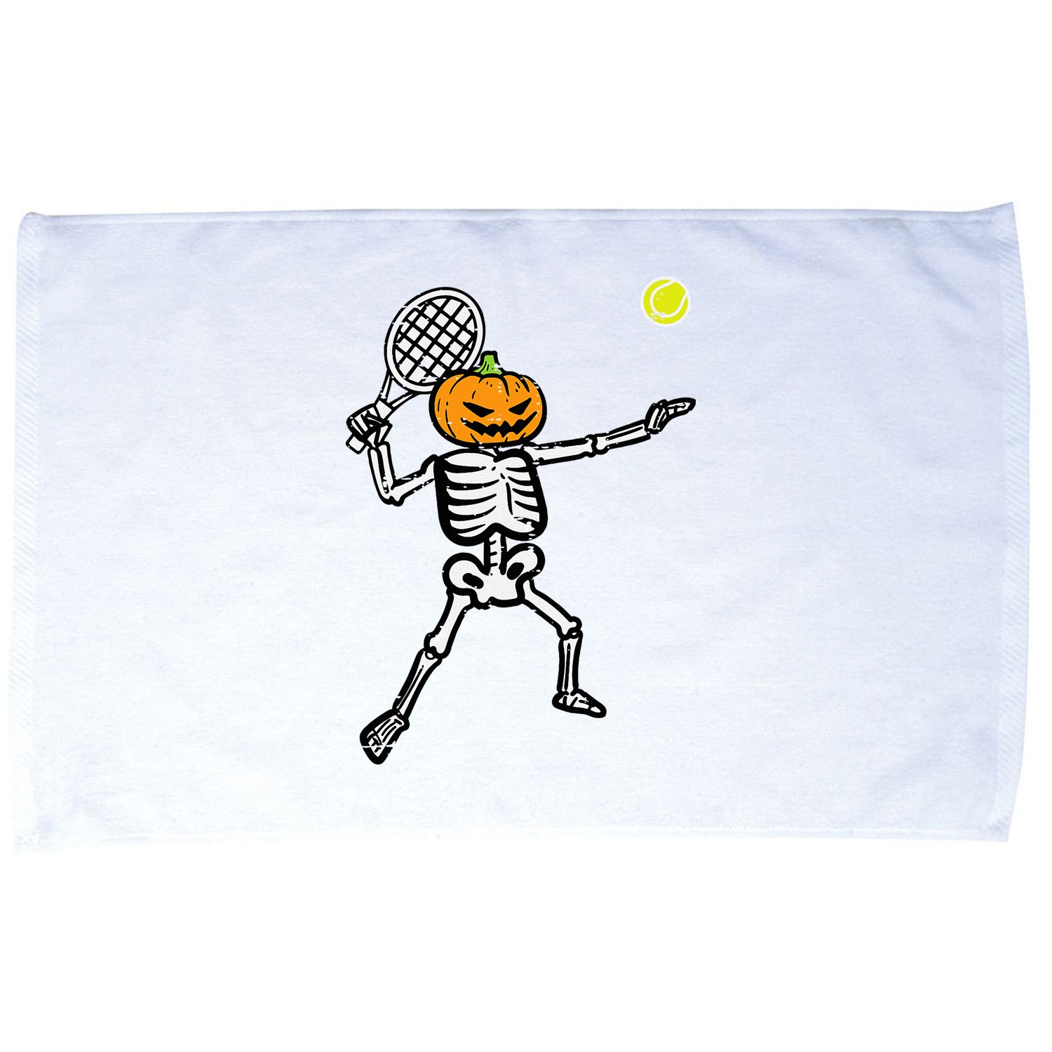 Halloween Pumpkin Skeleton Tennis Costume Microfiber Hand Towel