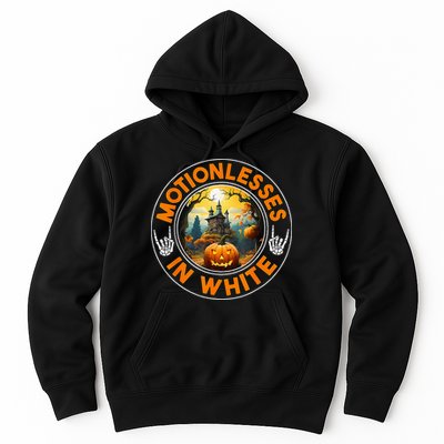 Halloween Pumpkin Scary Funny Motionlesses In White Hoodie