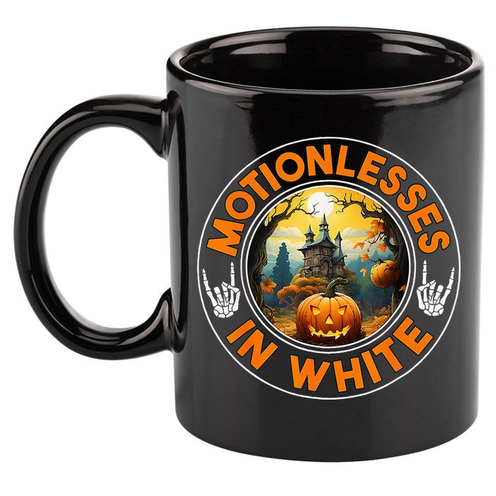 Halloween Pumpkin Scary Funny Motionlesses In White 11oz C Handle Ceramic Mug