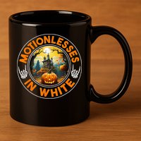 Halloween Pumpkin Scary Funny Motionlesses In White 11oz C Handle Ceramic Mug