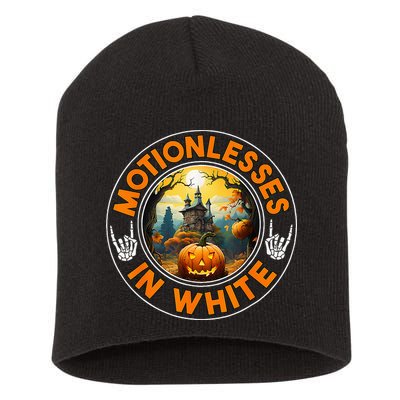 Halloween Pumpkin Scary Funny Motionlesses In White Short Acrylic Beanie