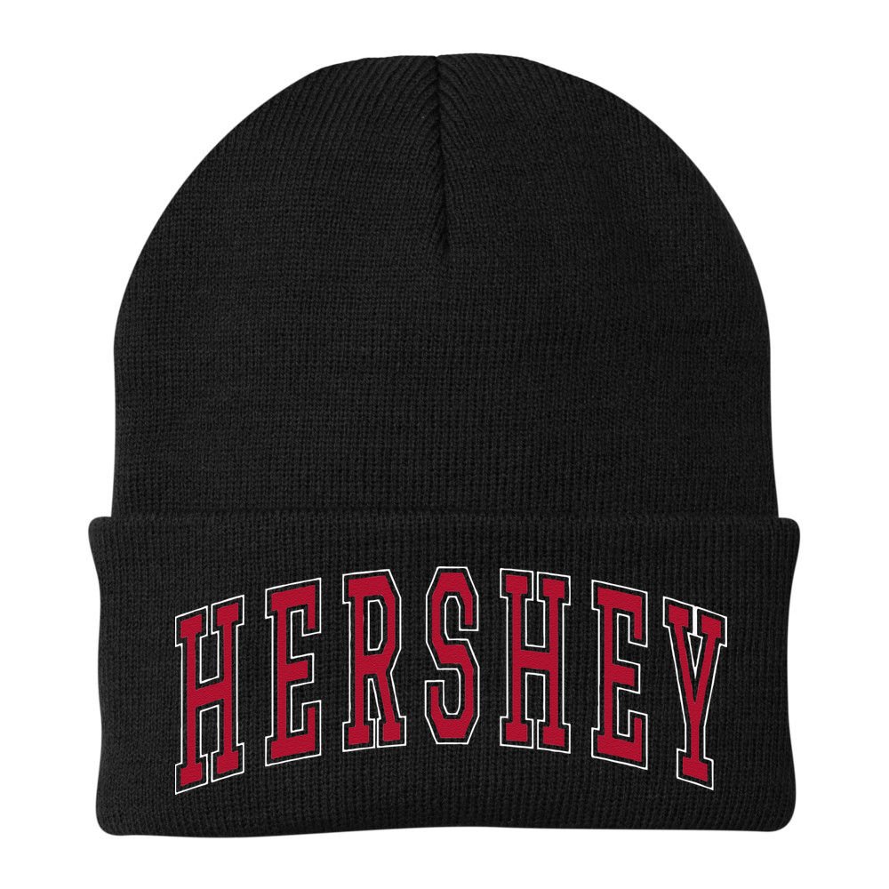 Hershey Pennsylvania Souvenir College Style Red Text Beanie