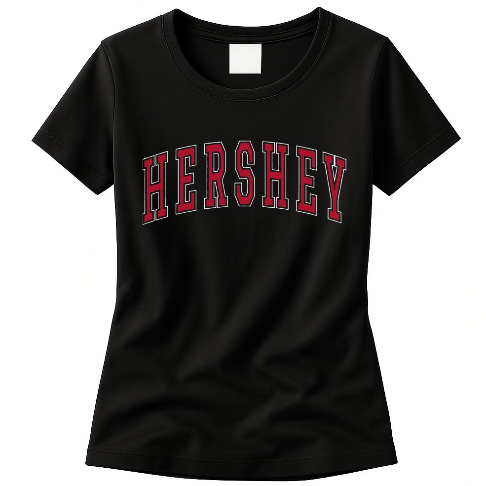 Hershey Pennsylvania Souvenir College Style Red Text Womens T-Shirt