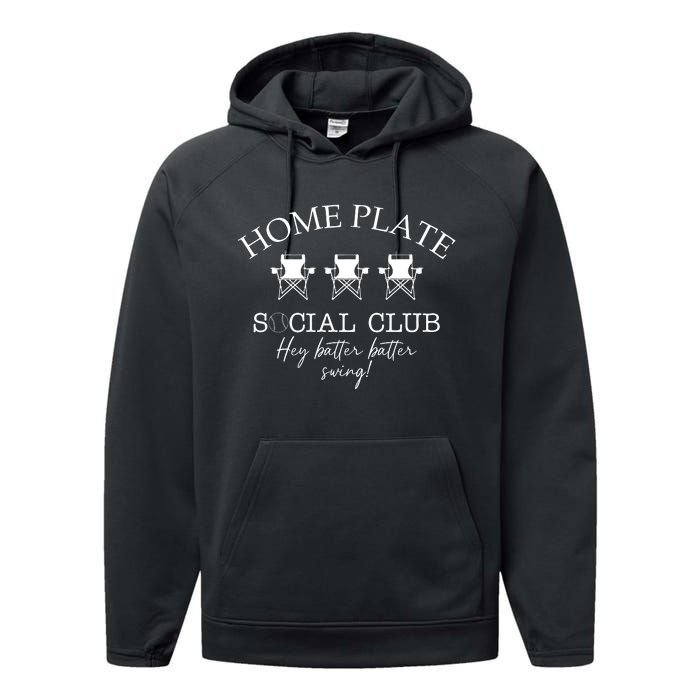 Home Plate Social Club Baseball Mom Performance Fleece Hoodie