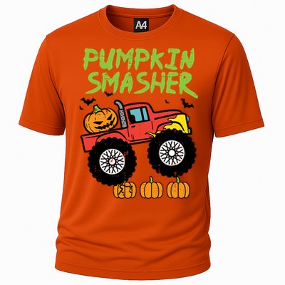 Halloween Pumpkin Smasher Monster Truck Costume Gift Cooling Performance Crew T-Shirt