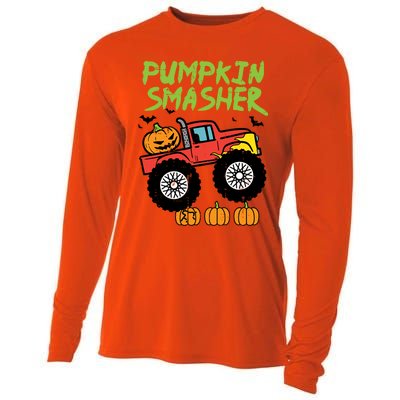 Halloween Pumpkin Smasher Monster Truck Costume Gift Cooling Performance Long Sleeve Crew