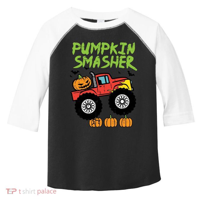 Halloween Pumpkin Smasher Monster Truck Costume Gift Toddler Fine Jersey T-Shirt