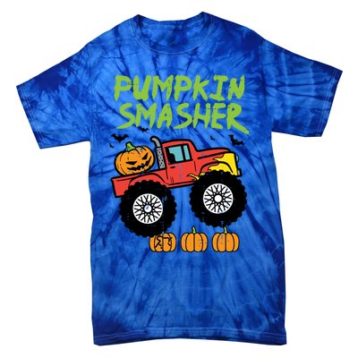 Halloween Pumpkin Smasher Monster Truck Costume Gift Tie-Dye T-Shirt