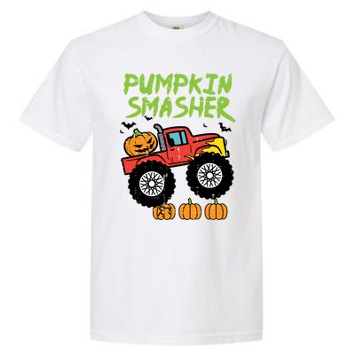 Halloween Pumpkin Smasher Monster Truck Costume Gift Garment-Dyed Heavyweight T-Shirt