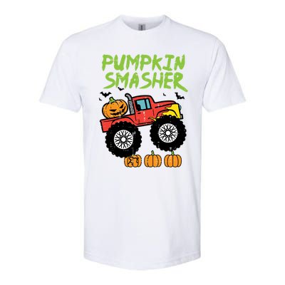 Halloween Pumpkin Smasher Monster Truck Costume Gift Softstyle CVC T-Shirt