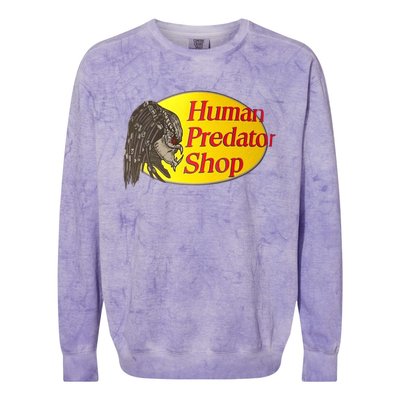 Human Predator Shop Funny Colorblast Crewneck Sweatshirt