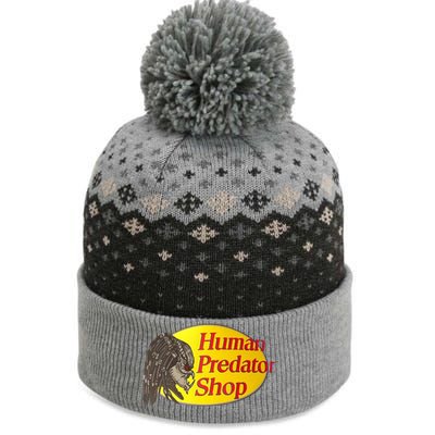 Human Predator Shop Funny The Baniff Cuffed Pom Beanie