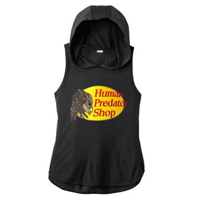 Human Predator Shop Funny Ladies PosiCharge Tri-Blend Wicking Draft Hoodie Tank