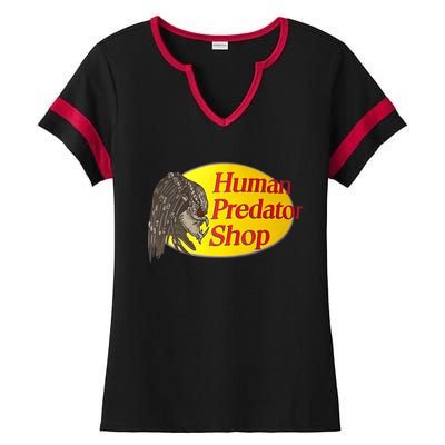 Human Predator Shop Funny Ladies Halftime Notch Neck Tee