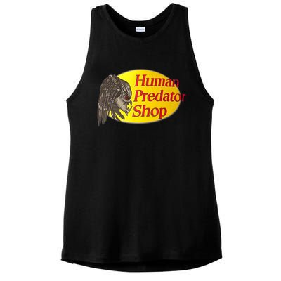 Human Predator Shop Funny Ladies PosiCharge Tri-Blend Wicking Tank