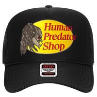 Human Predator Shop Funny High Crown Mesh Back Trucker Hat