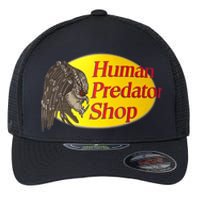 Human Predator Shop Funny Flexfit Unipanel Trucker Cap