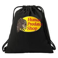 Human Predator Shop Funny Drawstring Bag