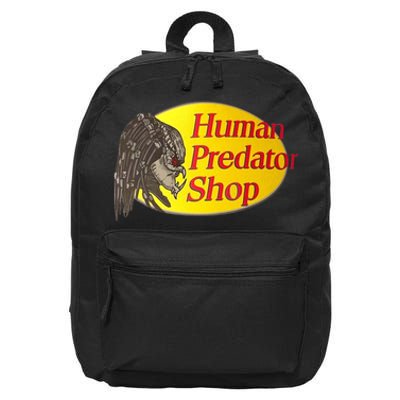 Human Predator Shop Funny 16 in Basic Backpack