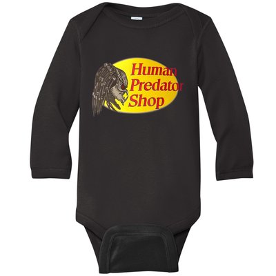 Human Predator Shop Funny Baby Long Sleeve Bodysuit