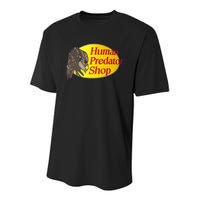 Human Predator Shop Funny Youth Performance Sprint T-Shirt