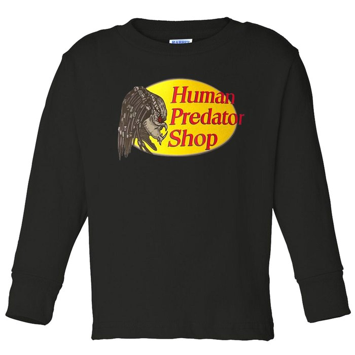 Human Predator Shop Funny Toddler Long Sleeve Shirt