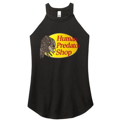 Human Predator Shop Funny Women's Perfect Tri Rocker Tank