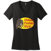 Human Predator Shop Funny Women's V-Neck T-Shirt