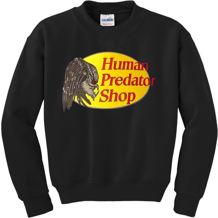 Human Predator Shop Funny Kids Sweatshirt