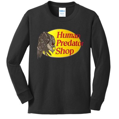 Human Predator Shop Funny Kids Long Sleeve Shirt