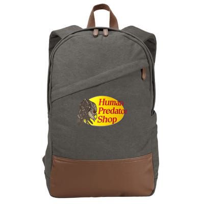 Human Predator Shop Funny Cotton Canvas Backpack