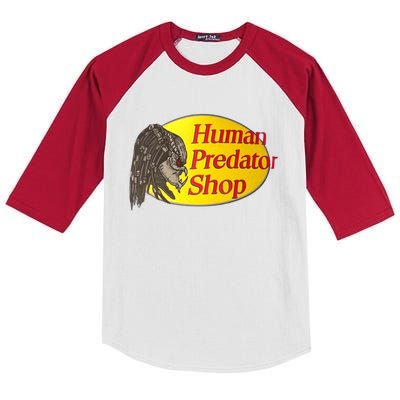 Human Predator Shop Funny Kids Colorblock Raglan Jersey