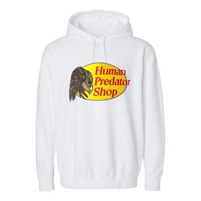 Human Predator Shop Funny Garment-Dyed Fleece Hoodie